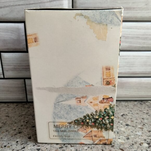 Retired MERRY CHRISTMAS Tall Footed Cappuccino Mug - Picture 13 of 13